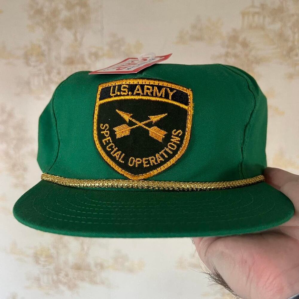 NWT 80s US Army Special Ops Snapback Hat | USA Roper | OSFA